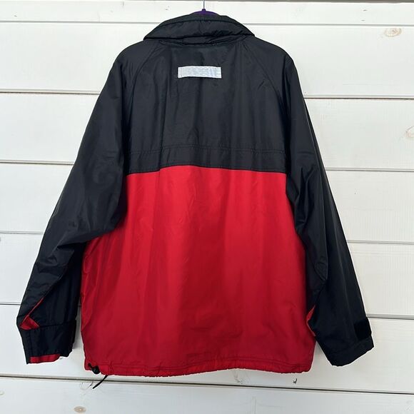 Vintage GAP Windbreaker Jacket Red Black Pullover Anorak Half Zip Men XL 90's - Picture 13 of 16